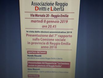 Verso le amministrative, Reggio Diritti e Libertà presenta il rapporto su coesione sociale