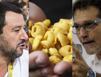 Anche Salvini furioso per i tortellini, Merola e Prodi a difesa