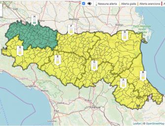 In Emilia-Romagna allerta gialla per pioggia, criticità idraulica e neve (sopra i mille metri)