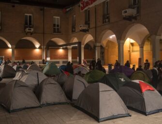 Tende studenti pro Gaza a Bologna