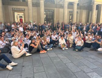 Reggio, il sit-in di protesta dei commercianti (video e foto)