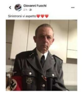 Piacenza, ex tenente colonnello dell’Aeronautica si posta con la divisa da SS