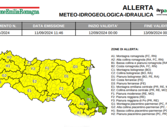 Temporali, è allerta meteo in Emilia-Romagna